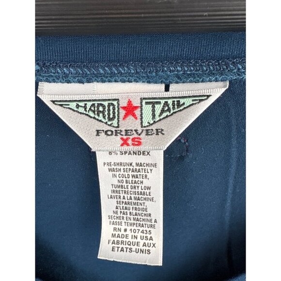 Women’s Hard Tail Size XS Navy Short Sleeve Shirt - Picture 5 of 6